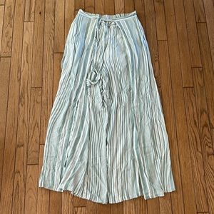 MINKPINK mint and white striped flowy pants